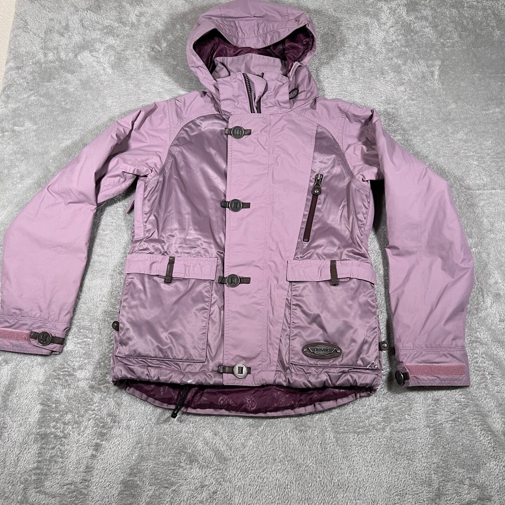 Sims Snowboard Jacket Womens Small Lavender Purple Hooded Insulated Winter Coat